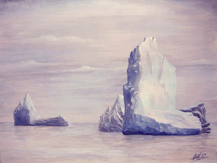 Eisberge (lila) (f�r die R�ckseite der CD "Prision & Sanctuary")